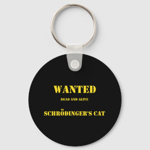 Grappige kwantumgrap: Schrödingers kat losgelaten Sleutelhanger