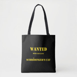 Grappige kwantumgrap: Schrödingers kat losgelaten Tote Bag