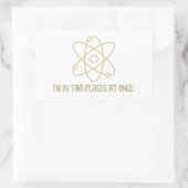 Grappige kwantummechanica rechthoekige sticker (Tas)