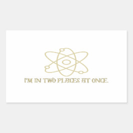 Grappige kwantummechanica rechthoekige sticker