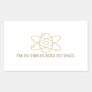 Grappige kwantummechanica rechthoekige sticker