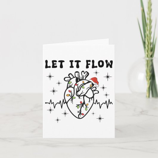 Grappige Laat het stromen Anatomie Hart Cardiale V Kaart (Voorkant)