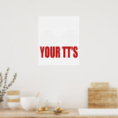 Grappige Laat je TT's zien Poster (Keuken)