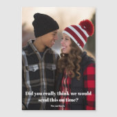 Grappige laat Kerstmis Familie Foto Vertraagde Mag (Voorkant)