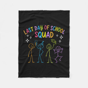 Grappige laatste schooldag squad fleece deken