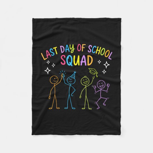 Grappige laatste schooldag squad  fleece deken (Voorkant)