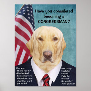 Grappige Lab-congresposter Poster