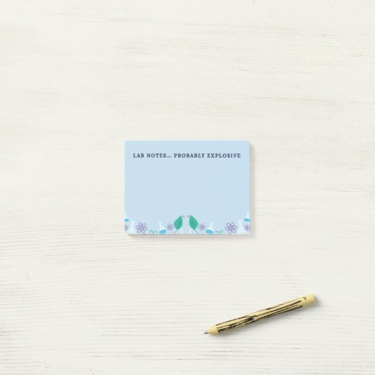 Grappige Lab-notities Chemie Post-It Post-it® Notes (Op bureau)