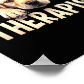 Grappige Lab Puppy Mijn Therapeut Labrador Hond  Poster (Hoek)