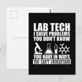 Grappige lab tech citeert humor van laboratoriumte briefkaart (Voorkant / Achterkant)