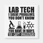 Grappige lab tech citeert humor van laboratoriumte magneet (Voorkant)