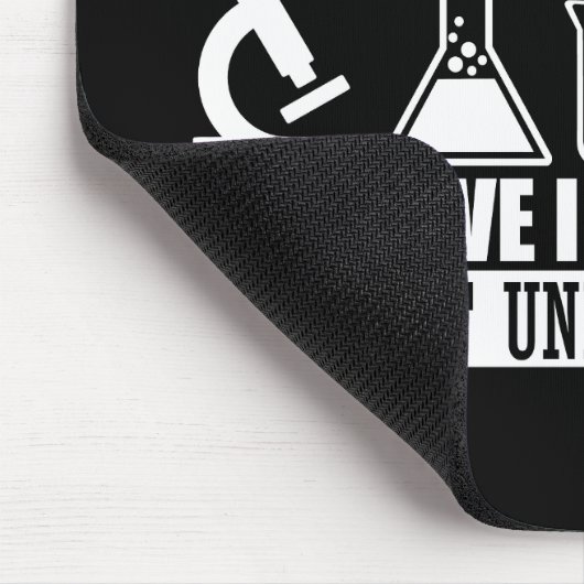 Grappige lab tech citeert humor van laboratoriumte muismat (Hoek)