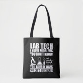 Grappige lab tech citeert humor van laboratoriumte tote bag (Voorkant)