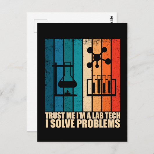 Grappige lab tech  laborant humor briefkaart (Voorkant / Achterkant)