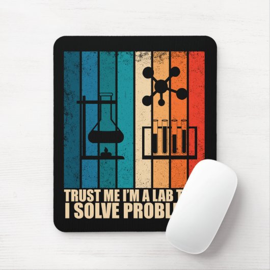 Grappige lab tech  laborant humor muismat (Met muis)