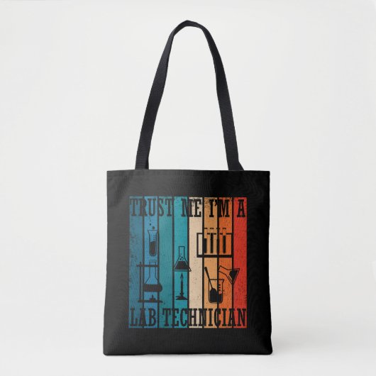 Grappige lab tech laborant humor tote bag (Voorkant)