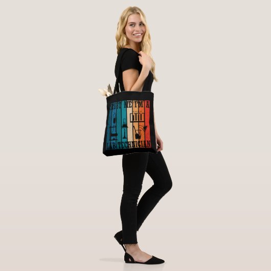 Grappige lab tech  laborant humor tote bag (Op model)