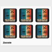 Grappige lab tech  laborant humor vierkante sticker (Vel)