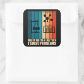 Grappige lab tech  laborant humor vierkante sticker (Tas)