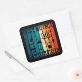 Grappige lab tech  laborant humor vierkante sticker (Envelop)