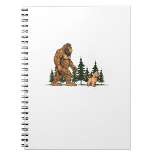 Grappige Labradoodle Bigfoot Hond Wandelende Hond Notitieboek