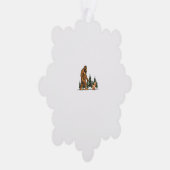 Grappige Labradoodle Bigfoot Hond Wandelende Hond  Ornament Kaart (Rechts)