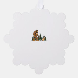 Grappige Labradoodle Bigfoot Hond Wandelende Hond  Ornament Kaart