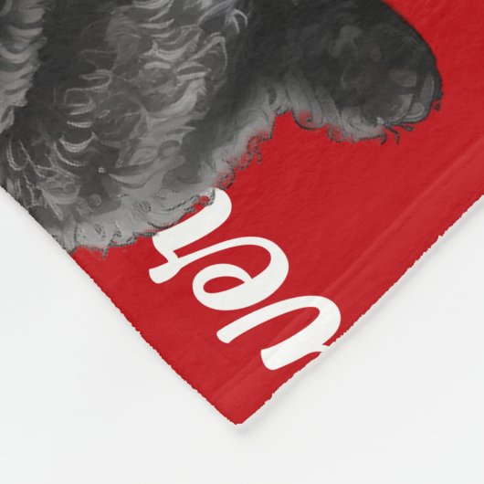 Grappige Labradoodle Hond Naam Patroon Kerstmis Fleece Deken (Hoek)