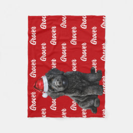 Grappige Labradoodle Hond Naam Patroon Kerstmis Fleece Deken