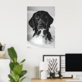 Grappige Labrador Bubbelbad Print, Grappige Badkam Poster (Thuiskantoor)