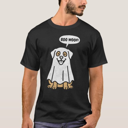 Grappige Labrador Halloween Geest Hond T-shirt (Voorkant)