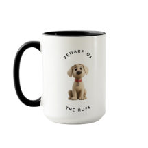 Grappige Labrador "Pas op voor de Ruwharige" 