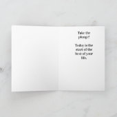 Grappige Labrador puppy zwembad plons Kaart (Binnen)