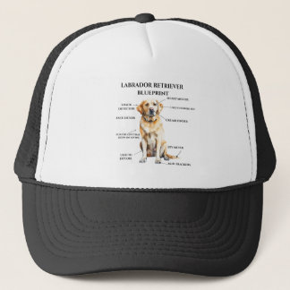 Grappige Labrador Retriever blauwdruk Trucker Pet
