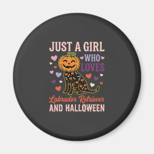 Grappige Labrador Retriever Halloween Pompoen Hond Magneet
