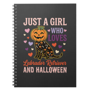 Grappige Labrador Retriever Halloween Pompoen Hond Notitieboek