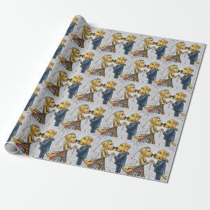 Grappige Labrador Retriever Hond bruiloft Cadeaupapier
