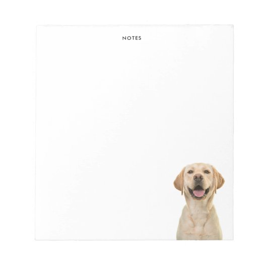 Grappige Labrador Retriever Hond Gepersonaliseerde Notitieblok (Voorkant)