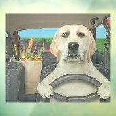 Grappige labrador retriever hond rijden auto zon s raamsticker (Vel 3)