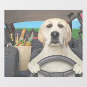 Grappige labrador retriever hond rijden auto zon s raamsticker (Vel)