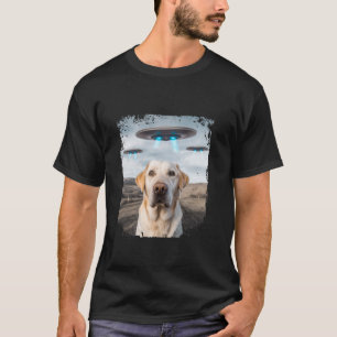 Grappige Labrador Retriever Hond Selfie met Alien  T-shirt