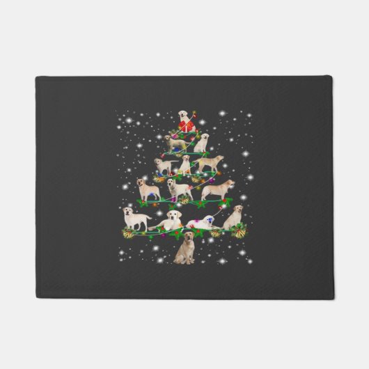 Grappige Labrador Retriever Kerstboom Klassiek T-s Deurmat (Voorkant)