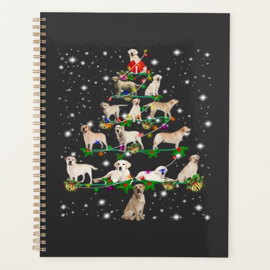 Grappige Labrador Retriever Kerstboom Klassiek T-s Planner (Voorkant)