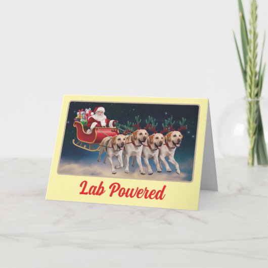 Grappige Labrador Retriever Kerstmis Feestdagen Kaart (Voorkant)