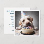 Grappige labrador verjaardagskaart, labrador kaart (Voorkant / Achterkant)