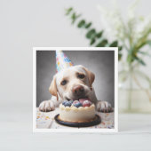 Grappige labrador verjaardagskaart, labrador kaart (Staand voorkant)