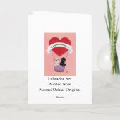 Grappige labradors voor de bruiloft kaart (Achterkant)