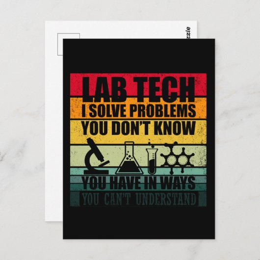 Grappige labtechnicus citaten laboratorium technic briefkaart (Voorkant / Achterkant)