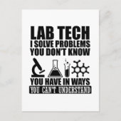 Grappige labtechnicus citaten laboratorium technic briefkaart (Voorkant)