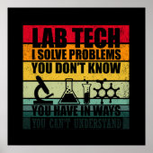 Grappige labtechnicus citaten laboratorium technic poster (Voorkant)